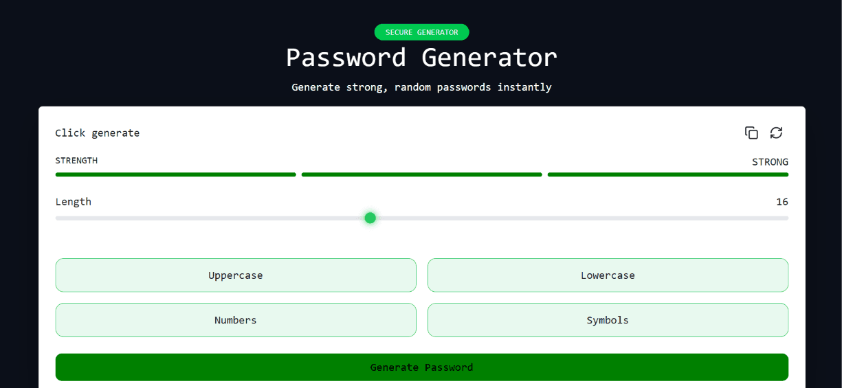 Password Generator tool preview